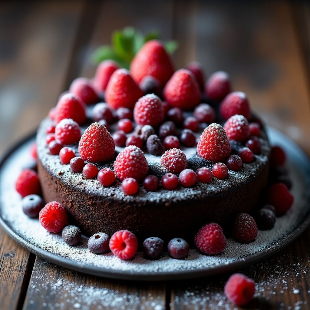 black forest gateau cake spelling out the words "FLUX SCHNELL", tasty, food photography, dynamic shot
