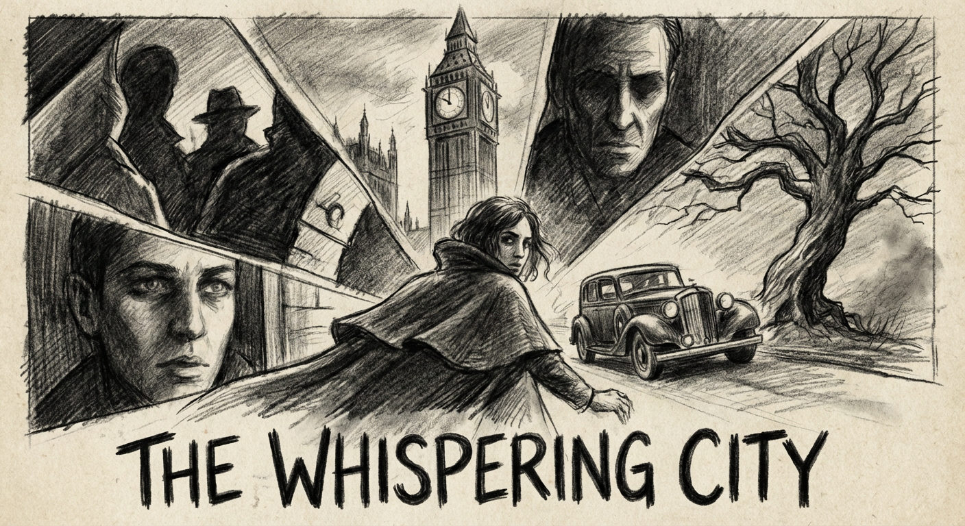 A dramatic pencil sketch movie poster, featuring dynamic composition and intricate shading, inspired by the Midjourney style, capturing a sense of mystery and intrigue with a classic cinematic flair.