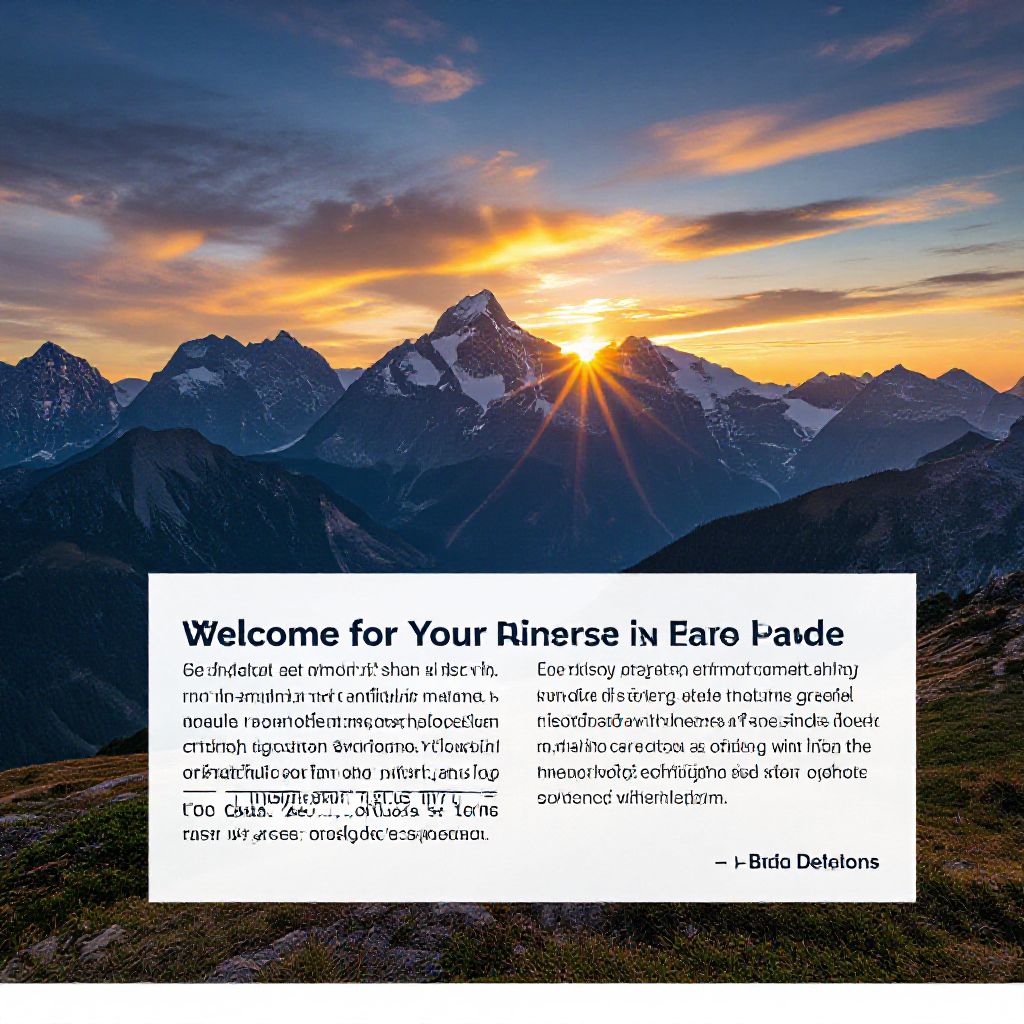 A beautiful sunset over mountains with golden clouds